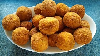 Çıtır Çıtır Patates Topları Tarifi  Potato Balls Recipe  Bizim Terek Yemek Tarifleri [upl. by Bonnes]