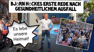 Björn Höcke 🇩🇪 ERSTE REDE nach Ausfall aus gesundheitlichen Gründen AfD Nordhausen Landtagswahl 24 [upl. by Ammeg]