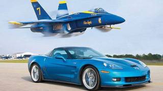 ZR1 Vette vs Jet  Chevrolet Corvette ZR1 Races A US Navy Fighter Jet [upl. by Kendyl]