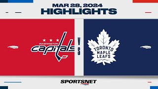 NHL Highlights  Capitals vs Maple Leafs  March 28 2024 [upl. by Ecaj14]