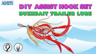 How To Make Assist Hook Set  Buzz Bait Trailer Lure Easily [upl. by Alleinad]