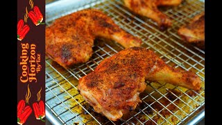 Oven Roasted Crispy Chicken Leg Quarters  Easy Time Saving Recipe For Extra Crispy Skin [upl. by Esojnauj]