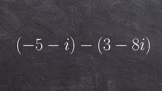 Algebra 2  Subtracting complex numbers 5i  38i [upl. by Huldah724]