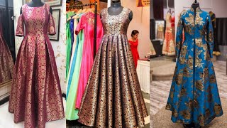 Beautiful Brocade Indian dresses designs ideas [upl. by Klina]