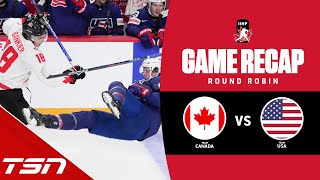 Canada vs USA  2023 World Juniors Highlights [upl. by Ocinemod]