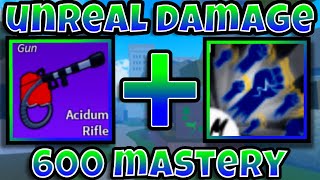 This Acidum Rifle combo does unreal damage  Blox Fruits  Acidum Rifle and Godhuman combo [upl. by Drain]