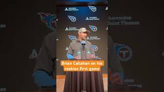 Brian Callahan on his rookies first game football titansnation tennesseetitans [upl. by Alemrac]