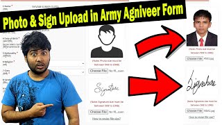 Photo Upload in Join Indian Army Agniveer Form 2022  Signature Upload in Army Agniveer Form [upl. by Druce265]