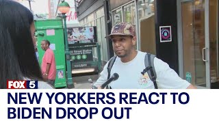 New Yorkers react to Biden drop out [upl. by Schmidt]