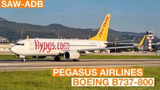 TRIP REPORT  PEGASUS AIRLINES B737800  Istanbul  Izmir Economy Class [upl. by Utas65]