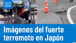 Imágenes del terremoto que golpeó la costa de Japón [upl. by Sobmalarah]