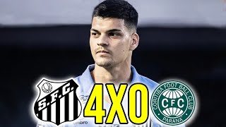 SANTOS 4 x 0 Coritiba  análise e comentários [upl. by Young]