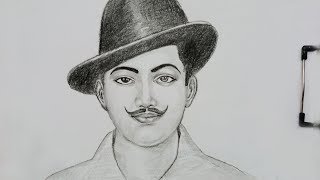 how to draw bhagat singh step by step  Draw Bhagat Singh [upl. by Euqinaj918]