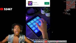 IShowSpeed freaks out over a drum pad game [upl. by Grant]