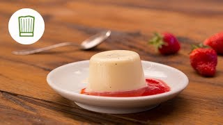 Panna Cotta mit ErdbeerSauce  Chefkochde [upl. by Boswell]