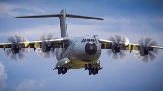 Royal Air Force  Airbus A400M Atlas in ACTION at RAF Brize Norton military [upl. by Anaihsat]