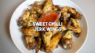 SWEET CHILLI JERK CHICKEN WINGS  The best chicken wings [upl. by Asilehs390]