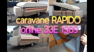 je m achète une caravane pliante RAPIDO online 33E de 1989 montage [upl. by Naul395]