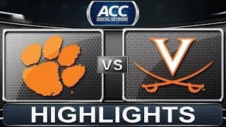 2013 ACC Football Highlights  Clemson vs Virginia  ACCDigitalNetwork [upl. by Eutnoj]