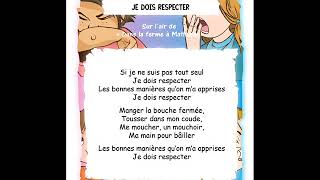 Je dois respecter  Comptine pour enfants  Gribouille [upl. by Ameline]