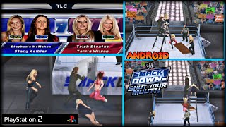 WWE SMACKDOWN SHUT YOUR MOUTH GAME 🎮  WOMAN TAG TEAM TLC MATCH 😬  WWE PS2 GAMEPLAY [upl. by Yespmed697]