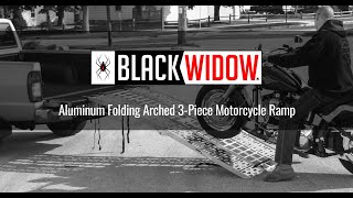 Black Widow Aluminum Folding Arched 3 Piece Motorcycle Ramp [upl. by Lechner437]