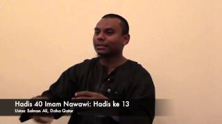 Hadis 40 Imam Nawawi Hadis ke 13  Ustaz Salman Ali [upl. by Savitt]