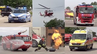 Simulazione Interforze VVF SUEM Polizia di Stato Polizia Locale  Italian Emergency Exhibition [upl. by Ameekahs]