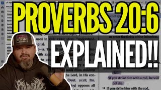 Proverbs 206 Explained  Bible Knowledge Commentary [upl. by Boylan260]