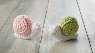 crochet How To Crochet a Snail  Yarn Scrap Friday [upl. by Yelnet]