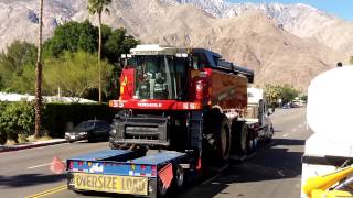 Versatile DT450 Tractor Delta Track and Versatile RT490 Combine in Palm Springs California [upl. by Modnar503]