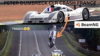 MERCEDES CLR CRASH LEMANS 1999 FRANCE  RECREATION  BeamNGDrive beamng [upl. by Nauqaj]