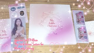 cignature 3rd EP Album My Little Aurora Saturn Ver Album only unboxing  Ayu Arsy [upl. by Miguela]