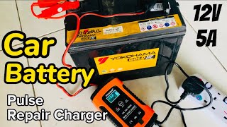 How to Charge a Car Battery at Home  FOXSUR 12V Pulse Repair Charger for Weak Battery [upl. by Immak762]