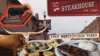 The Oldest Steakhouse in Fort Worth Stockyards  Risckys Steakhouse  Ft Worth Stockyards Full Tour [upl. by Resor]