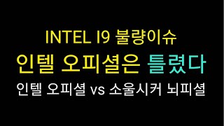 인텔이 오피셜로 불량 이슈는 전력제한 문제라는데 아닐껄 인텔 오피셜 vs 소울시커 뇌피셜 [upl. by Rehpotsirhcnhoj]