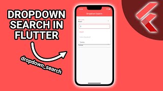 Flutter Tutorial  Dropdown Menu With Search dropdownsearch Flutter AppDevelopment Dart [upl. by Moia510]