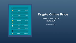 Crypto Currency  Web Application With React Js With Real Api [upl. by Nuhsal655]