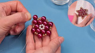 How to make a beaded brooch easily  DIY jewelry [upl. by Ia]