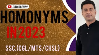 Homonyms in SSC CGL MTS CHSL ampSSCGD Homonyms ampHomophones Homonyms SSC 2023 [upl. by Ahsinnor]