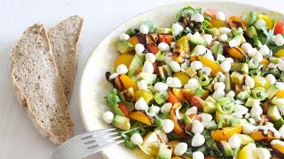 Tomato amp Arugula Salad with avocado and mozzarella  Recipe Diary [upl. by Staffard813]