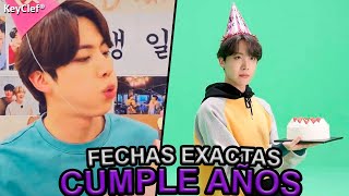 Estas son las fechas exactas y Verdaderas de los CUMPLEAÑOS de BTS [upl. by Munt]