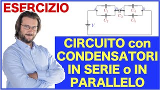 Circuito con condensatori in serie e parallelo [upl. by Peedus74]