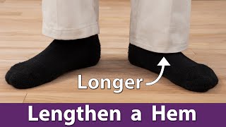 How to Make a Hem Longer  Pants  Shirt  Sleeve [upl. by Queena]