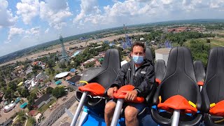 Kings Island ORION roller coaster FULL RIDE and recap  from Media Day 2020 [upl. by Campos]