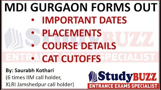 MDI Gurgaon forms out Should your apply Important dates placements course details CAT cutoffs [upl. by Azenav]