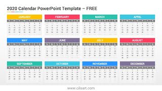 2020 Calendar Free PowerPoint Template [upl. by Skylar787]