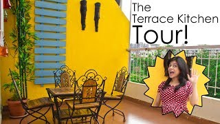 The Terrace Kitchen Tour  DIY Kitchen in Terrace  The Terrace Kitchen [upl. by Domonic]