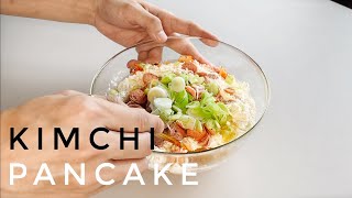 Kimchi Jeon  Korean Kimchi Pancake  Seporsi [upl. by Enileoj]