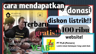 Cara mendapatkan donasi diskon listrik 100 ribu di lightupid bagi pelanggan PLN 900 VA  1300 VA [upl. by Brocklin]